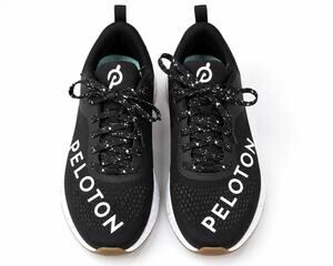 Peloton Black Training Sneakers Womens Size 9 White Logo Athletic Shoes